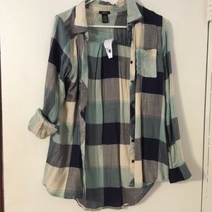 💙 NWT cute Rue21 blue plaid